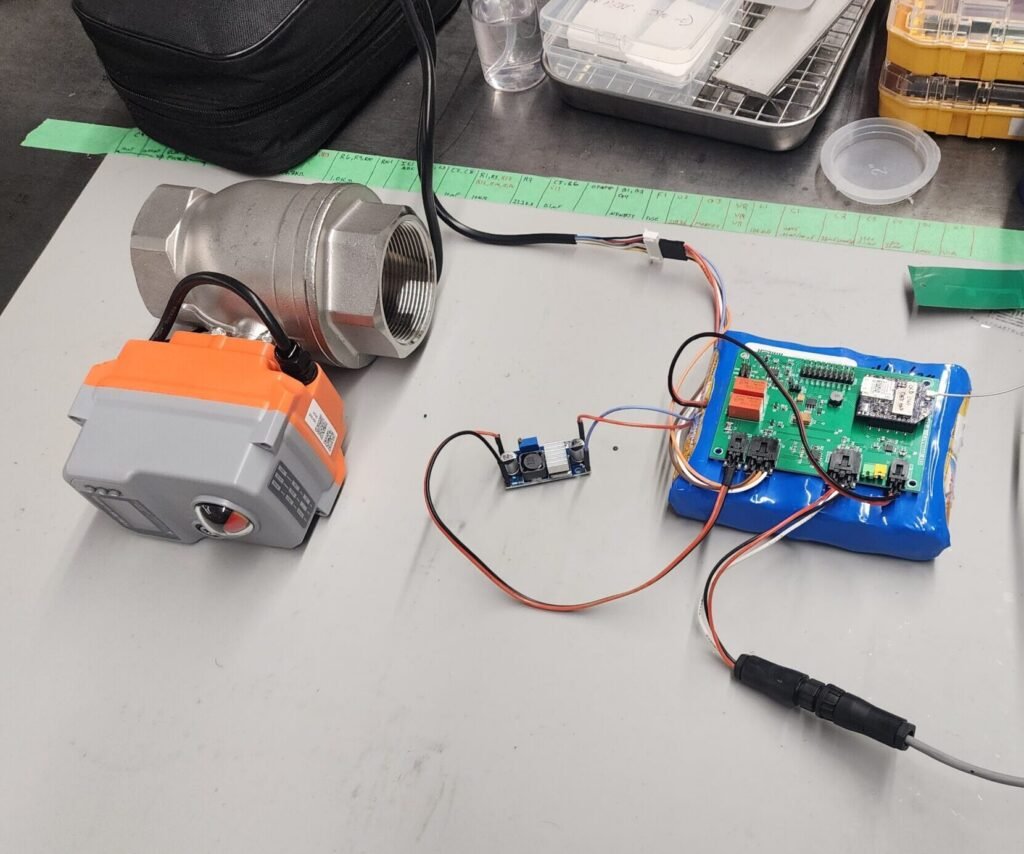2-inch 304SS modulating ball valve with PCB and cellular MCU.